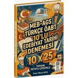 Türkçe FM ÖABT MEB-AGS Türkçe Öğretmenliği Edebiyat Tarihi 10x25 Deneme Çözümlü