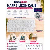 Türkçe Harf Silikon Kalıbı 45 cm – Epoksi Reçine Alfabe Harf Kalıbı Anahtarlık ve Kolye Yapımı - Standart - Çok Renkli