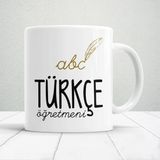 Türkçe Öğretmenlerine Özel Öğretmenler Günü Hediyelik Baskılı Kupa