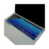 Türkçe Q Keyboard Cover MacBook Pro Touch Bar 13 Inç 15 Inç Uyumlu A1706 A1989 A2159 A1707 A1990 | Us Ansı Amerikan Düz Enter Silikon Klavye Koruyucu Lacivert Mavi