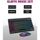 Türkçe Q Klavye Düzenli Rgb Kablosuz Klavye Mouse Set
