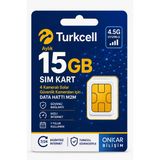 Turkcell Her Ay 15 Gb Sim Kart 1 Yıllık Tek Ödeme Data M2m Hattı 4 Kameralı Güvenlik Kameralarına Uygun