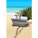Turkco 30lt Çok Fonksiyonlu Katlanabilir Outdoor Haki Sepet Piknik ve Kamp Organizatörü 45x29x24cm