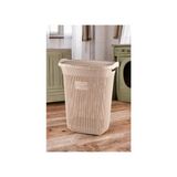 Turkco Rattan Desenli 65 Lt Hacim Çamaşır Sepeti Bej Renk Plastik Malzeme Ergonomik Tasarım - 50 x 70