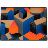 Türkeli Kapı Önü Paspası Kaymaz Ağır Tabanlı Geometrik, Desenli Desen Dekoratif , Kolay Temizlenir (45X70 Cm) Kod T12 - Kahverengi - Beyaz - 45 x 70 cm