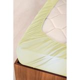 Türker Tekstil Pamuklu Çift Kişilik Fıtted Lastikli Çarşaf (180x200+25cm) - 180 x 200 - Açık Sarı
