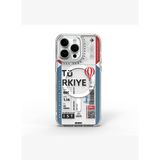 Turkey B Serisi Magsafe uyumlu Bilet Desenli iPhone 15 Pro Kılıf