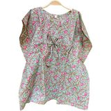 Turkındıa Su Yeşili & Magenta Kaftan Elbise Pareo (3-6 Yaş)- Kız Çocuk - 3 - 6 Yaş