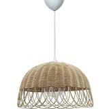 Turkish Belkıs Rattan, Bambu, Hasır Sarkıt Avize Doğal Bambu Çap 30 cm - 1