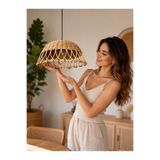 Turkish Belkıs Rattan Rattan Bambu Hasır Makrome Sarkıt Avize 40cm