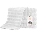 Turkish Towels Ctt Lüks%100 Türk Pamuğu Keseler 6'Lı Paket, Yüksek Emici Hızlı Kuruma, Otel, Spa Spor Salonu Için Yüz Havlusu Yıkama Bezleri