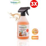 Turkishcare Çok Amaçlı Leke Çıkarıcı Sprey 3'lü Set 3x500 ml Solvent İçermeyen Temizlik Ürünü