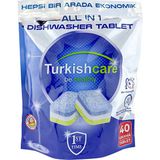 Turkishcare Hepsi Bir Arada Ekonomik 40 Yıkama Bulaşık Deterjanı Premium Tablet