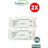 Turkishcare Yüzey Temizlik Havlusu 50'li İkili Set Beyaz Sabun Kokulu Yüksek Aşınma Gücü