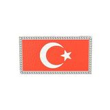 Türkiye Bayrak Dikdörtgen - Cırt - Patch - Peç - Arma - 8.5 x 4.5 cm