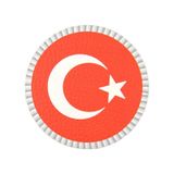 Türkiye Bayrak Yuvarlak - Cırt - Patch - Peç - Arma - 8 Cm Kırmızı