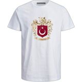 Türkiye Büyük Bozkurt Logo Baskılı Tişört - Beyaz