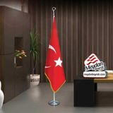 Turkiye Cumhuriyeti Ay Yildiz Bayrak Ofis Makam-Toplanti Odalari -Direkli -Sacakli Makam Bayragi