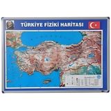 Türkiye Fiziki Haritası (Alüminyum Çerçeve)