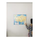 Türkiye Fiziki Haritası Dekoratif Türkiye Haritası Akıllı Kağıt Tahta 116x65 Cm Renkli