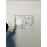 Türkiye Haritası Akıllı Kağıt Tahta 110X56 Cm + Kalem Hediye