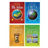 TÜRKİYE İŞ BANKASI KÜLTÜR YAYINLARI İLKÖĞRETİM (2.3.4.5.6.7.8. SINIFLAR İÇİN) ATLAS SETİ-(COĞRAFYA VE TARİH ATLASI-İLK VE ORTA ATLASI )