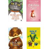 Türkiye İş Bankası Kültür Yayınları Penguen Adında Bir Kedi-Çikolata Fare-Çikolata Köpek-Hayal Et Vadisi 4 Kitap Set