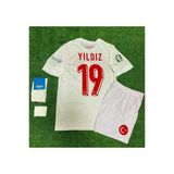 Türkiye Kenan Yıldız Beyaz Çocuk Forması 4'Lü Set (Euro 2024 Patch)