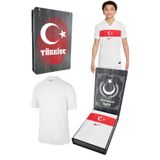 Türkiye Milli Takım Beyaz Çocuk Forması Orijinal Taraftar Forması Hediyelik Ahşap Kutulu
