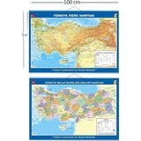 Türkiye Siyasi + Fiziki Çitalı Harita 70 x 100 cm