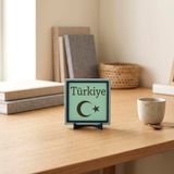 Türkiye Tasarımlı Modern Hatıra Obje 10x10 cm | Ofisiniz için şık ve sembol masaüstü hatırası, ev ve ofis dekorasyonunu tamamlayan özel parça