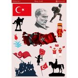 Türkiye Temalı 12*17 cm Sticker/scrapbook, Bullet Journal, Planlayıcı, Ajanda, Defter Için