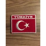 Türkiye Türk Bayrağı - 003 Ay Yıldız Patches Arma ve Kot Yamaları Çok Renkli