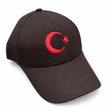 Türkiye Yazılı Türk Bayraklı Atatürk Nakışlı Mikro Pamuklu Kumaş Spor Yazlık Şapka (Siyah01)