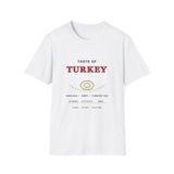 Türkiye Yemekleri Temalı Baskılı Beyaz Üniseks Pamuk Tişört - Large