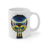 Türkiye'de Tek Futbol Toplu 3D Tasarım Kupa Bardak/Kişiye Özel Kupa Bardak/Sarı Kırmızı/Sarı Laciver/Siyah Beyaz Taraftar (Beyaz FB)