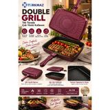 TÜRKMAZ Mürdüm Double Grill - 36 cm Çift Taraflı Ayrılabilir Özel Döküm Izgara Tava