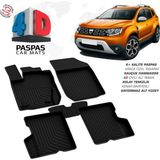 Türkmen Dacia Duster 4x2 4d Havuzlu Paspas 2018 ve Üzeri - Siyah