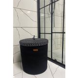 Türkmen Ev Tekstil Jüt Hasır 35x 40 Kapaklı Çamaşır Sepeti ,kirli Sepeti ,oyuncak Sepeti ,kapaklı Sepet, Banyo Sepeti