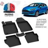 Türkmen Ford Fiesta-Makyajlı 4d Havuzlu Paspas 2015-2017 Arası - Siyah