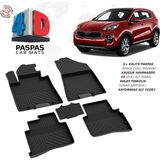 Türkmen Kia Sportage 4d Havuzlu Paspas 2016-2021 Arası - Siyah