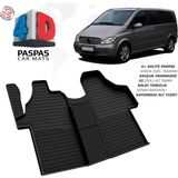 Türkmen Mercedes Vito W639 - 4d Havuzlu Paspas 2004-2014 Arası - Siyah