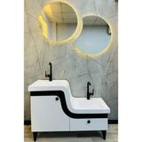 Türkmen Mobilya ABDEST LAVABO ÇOCUK YAŞLI ENGELLİ LAVABOSU - beyaz siyah - Beyaz - Siyah