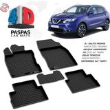 Türkmen Nissan Qashqai 2 - 4d Havuzlu Paspas 2014-2021 Arası - Siyah