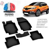Türkmen Renault Captur 4d Havuzlu Paspas 2013-2020 Arası - Siyah