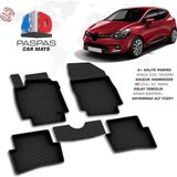 Türkmen Renault Clio 4 - 4d Havuzlu Paspas 2012 ve Üzeri - Siyah