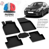 Türkmen Renault Fluence 4d Havuzlu Paspas 2010 ve Üzeri - Siyah