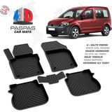 Türkmen Vw Caddy 4d Havuzlu Paspas 2004-2019 Arası - Siyah
