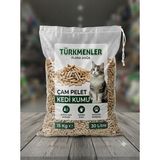 Türkmenler Flora Doğa Çam Peleti Kedi Kumu Doğal Koku Kontrolü ile Tozsuz 30LT 15KG - 30 litre