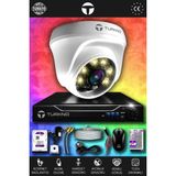 TURKNO 1 Kameralı Domie 1 İç Kamera Set 2 TB HDD Full HD Renkli Gece Görüşlü Güvenlik Kamerası Sistemi